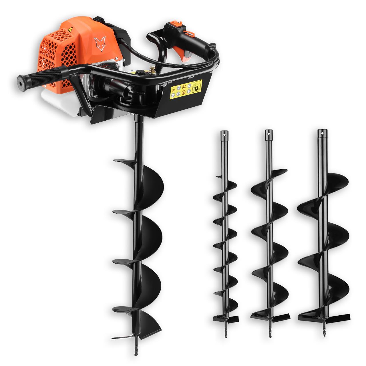 B-WARE FUXTEC FX-EB162 Erdbohrgerät inkl. 100,150,200mm Aufsätze