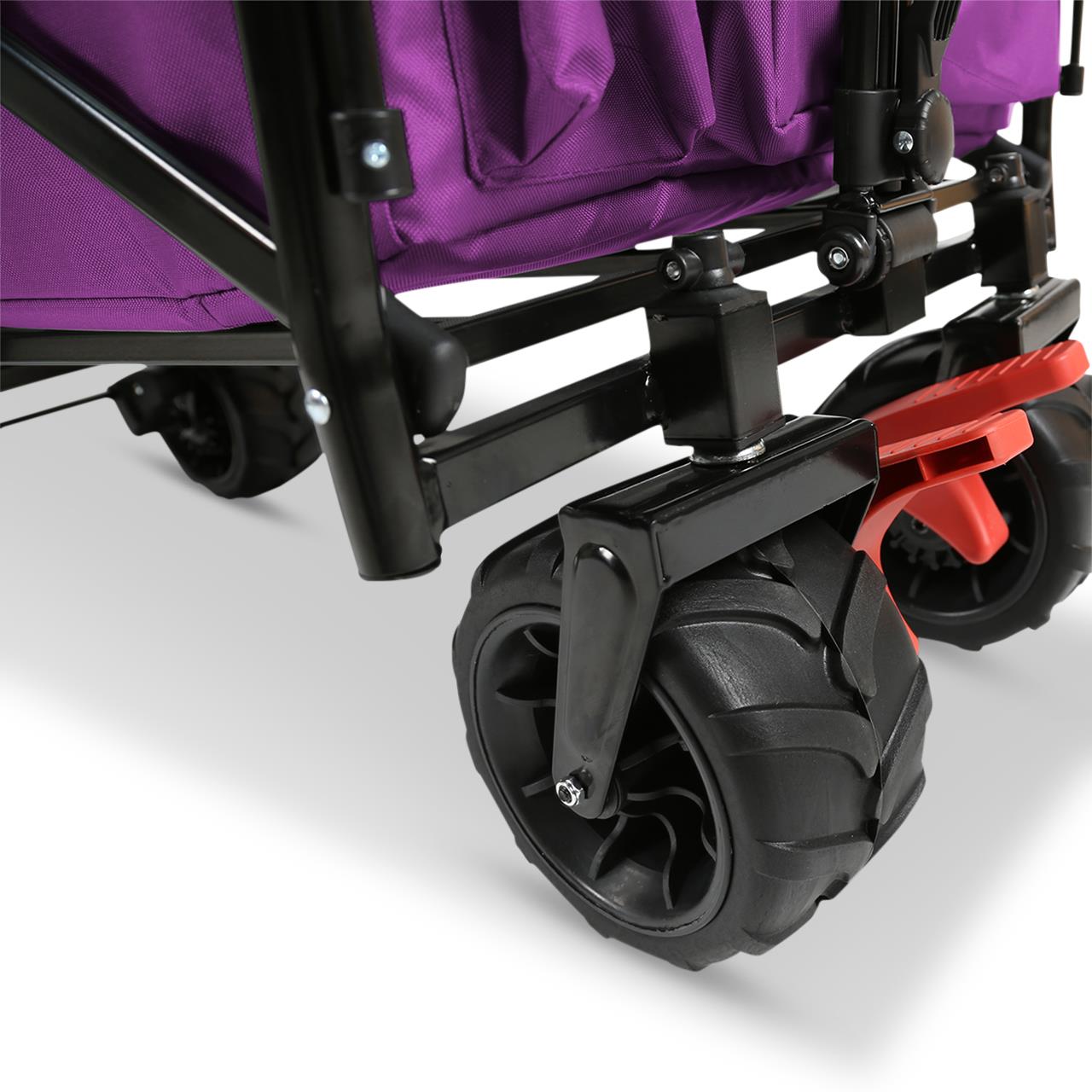 FUXTEC Strand-Bollerwagen FX-CTB800 mit UV-geschütztem Sonnendach,Schiebegriff & Innenraumverlängerung