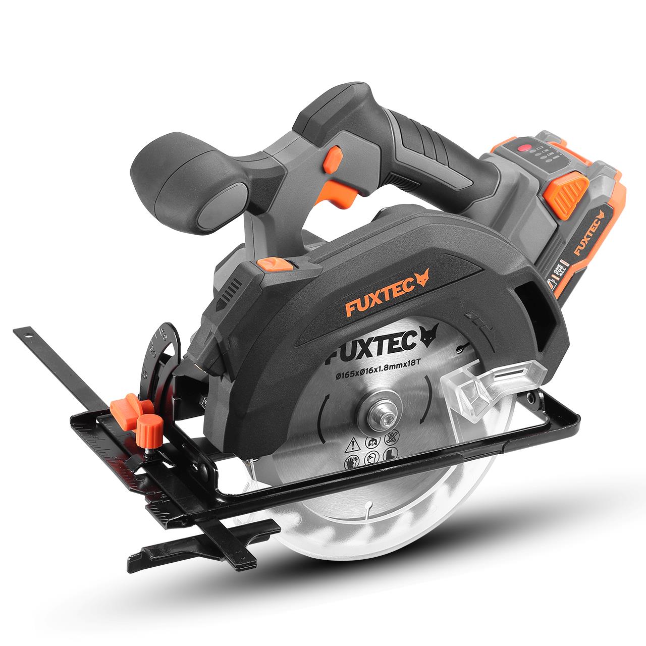 B-WARE FUXTEC 20V Akku Handkreissäge FX-E1CS20 SET mit 1 x Akku 4Ah, 1 x Ladegerät 1A