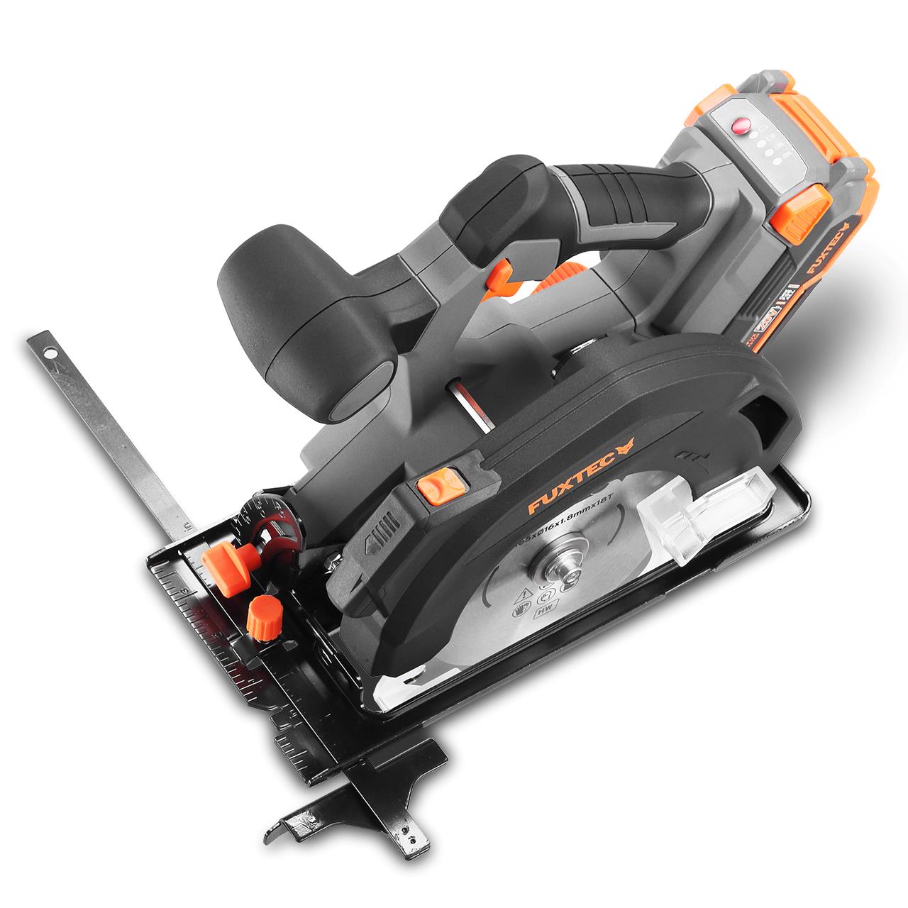 B-WARE FUXTEC 20V Akku Handkreissäge FX-E1CS20 SET mit 1 x Akku 4Ah, 1 x Ladegerät 1A