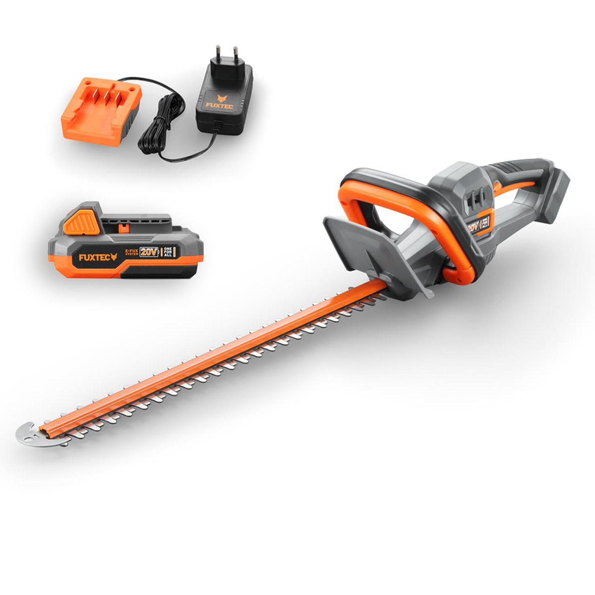 Bild 1 B-WARE FUXTEC 20V Akku Heckenscheren FX-E1HS20 SET mit 1 x Akku 2Ah, 1 x Ladegerät 1A