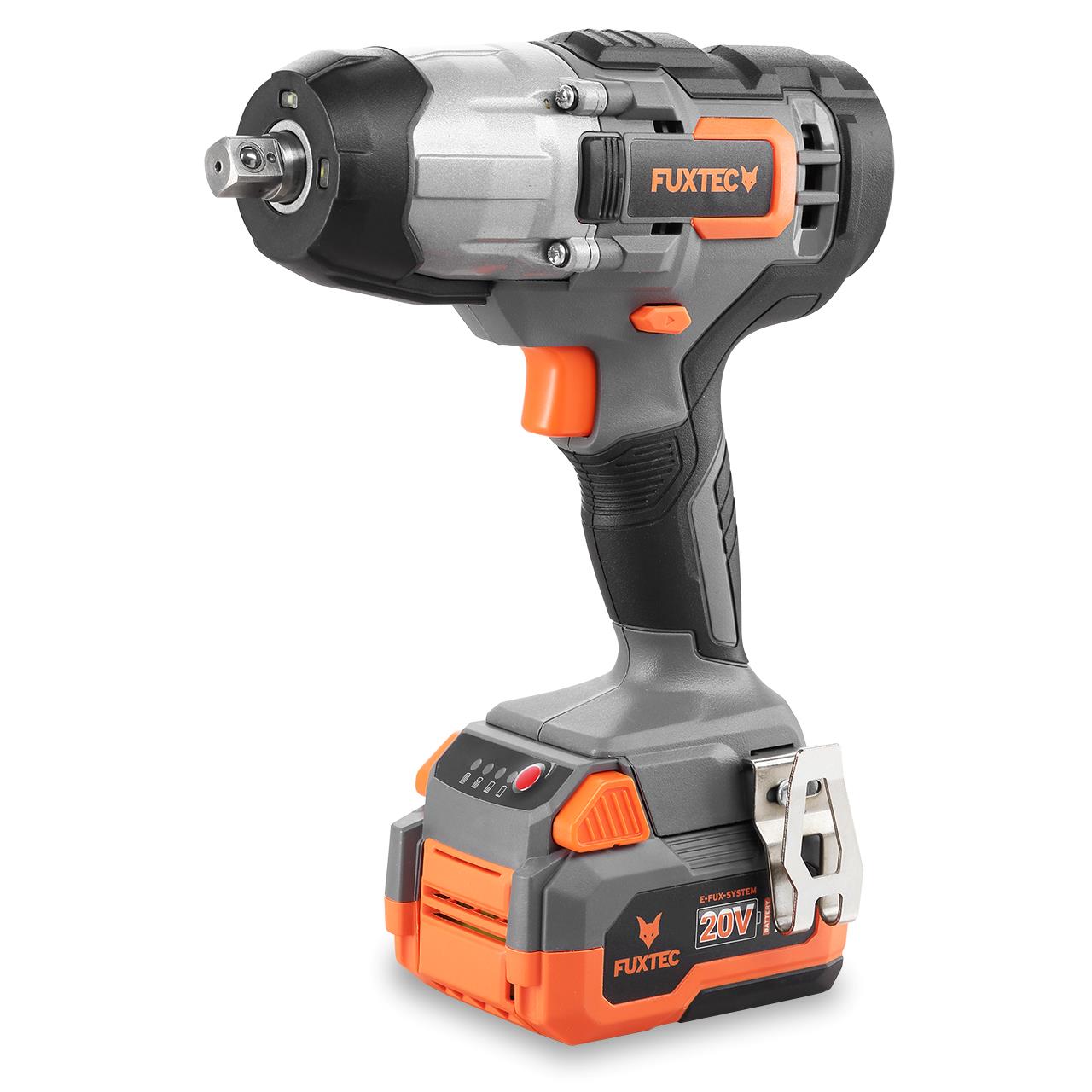 B-WARE FUXTEC 20V Akku Schlagschrauber FX-E1IW20 SET mit 1 x Akku 4Ah, 1 x Ladegerät 1A