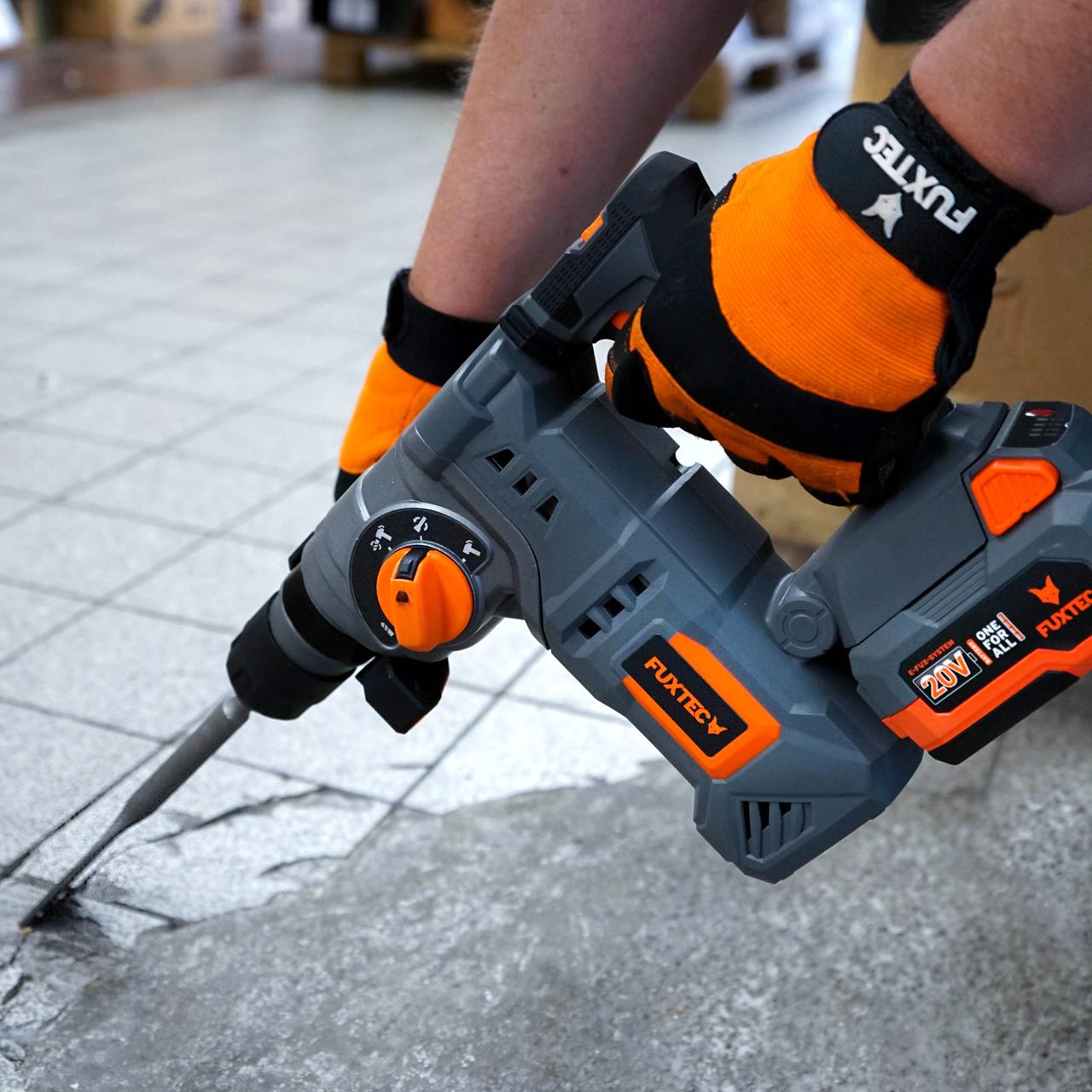 B-WARE FUXTEC 20V Akku Bohrhammer FX-E1RH20 ohne Akkupack, ohne Ladegerät