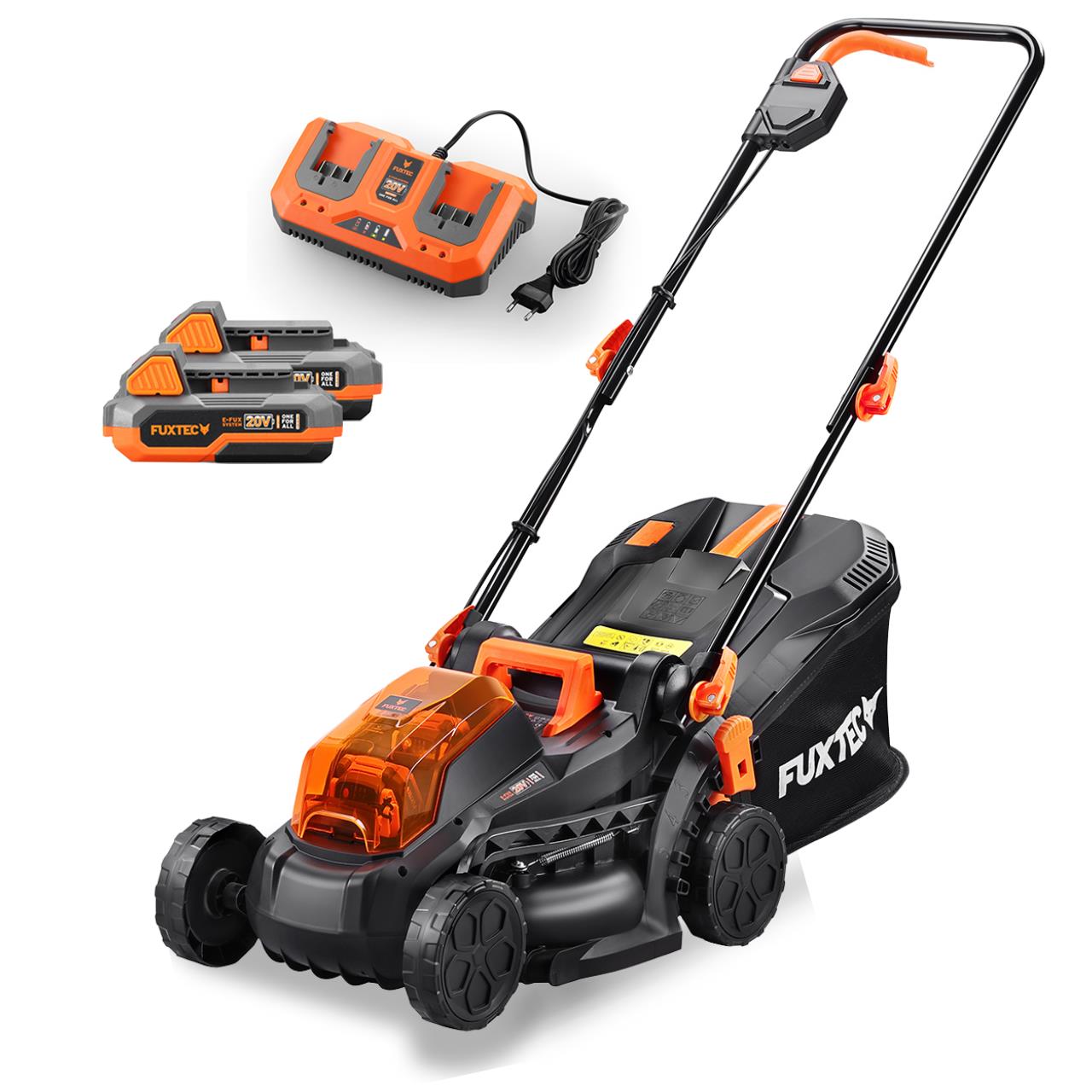 Bild 1 B-WARE FUXTEC 40V Akku Rasenmäher FX-E1RM20 SET mit 2 x Akku 2Ah, Doppel-Ladegerät 2,4A