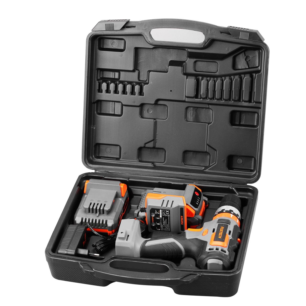 B-WARE FUXTEC 20V Akku Schlagbohrschrauber FX-E1SBS20 SET mit 2 x Akku 2Ah, 1 x Ladegerät 1A