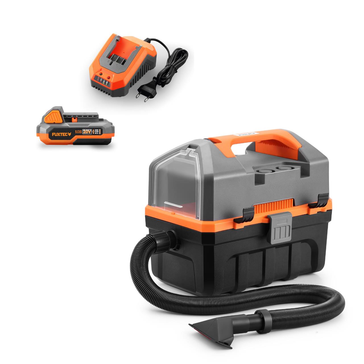 B-WARE FUXTEC Akku Nass-/Trockensauger SET FX-E1VC20SET