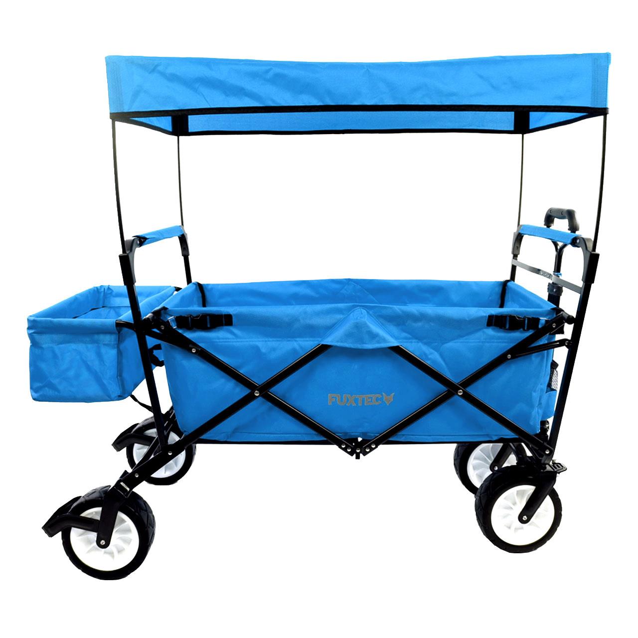 B-WARE FUXTEC Bollerwagen Türkis mit Sonnendach JW-76CT