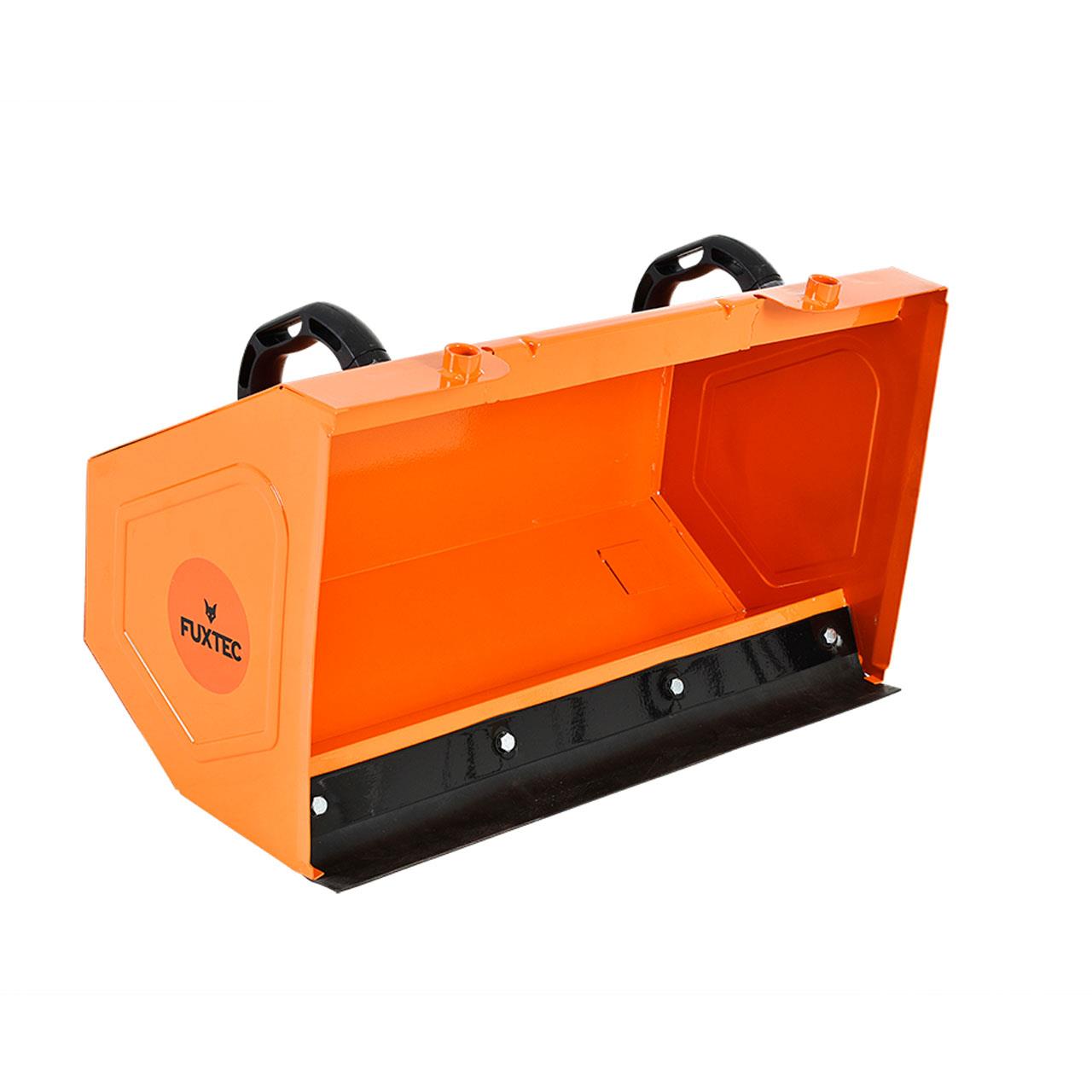 B-WARE FUXTEC Benzin Kehrmaschine Set FX-KM196-SET3 mit Schneeschild und Kehrgutsammelbehälter