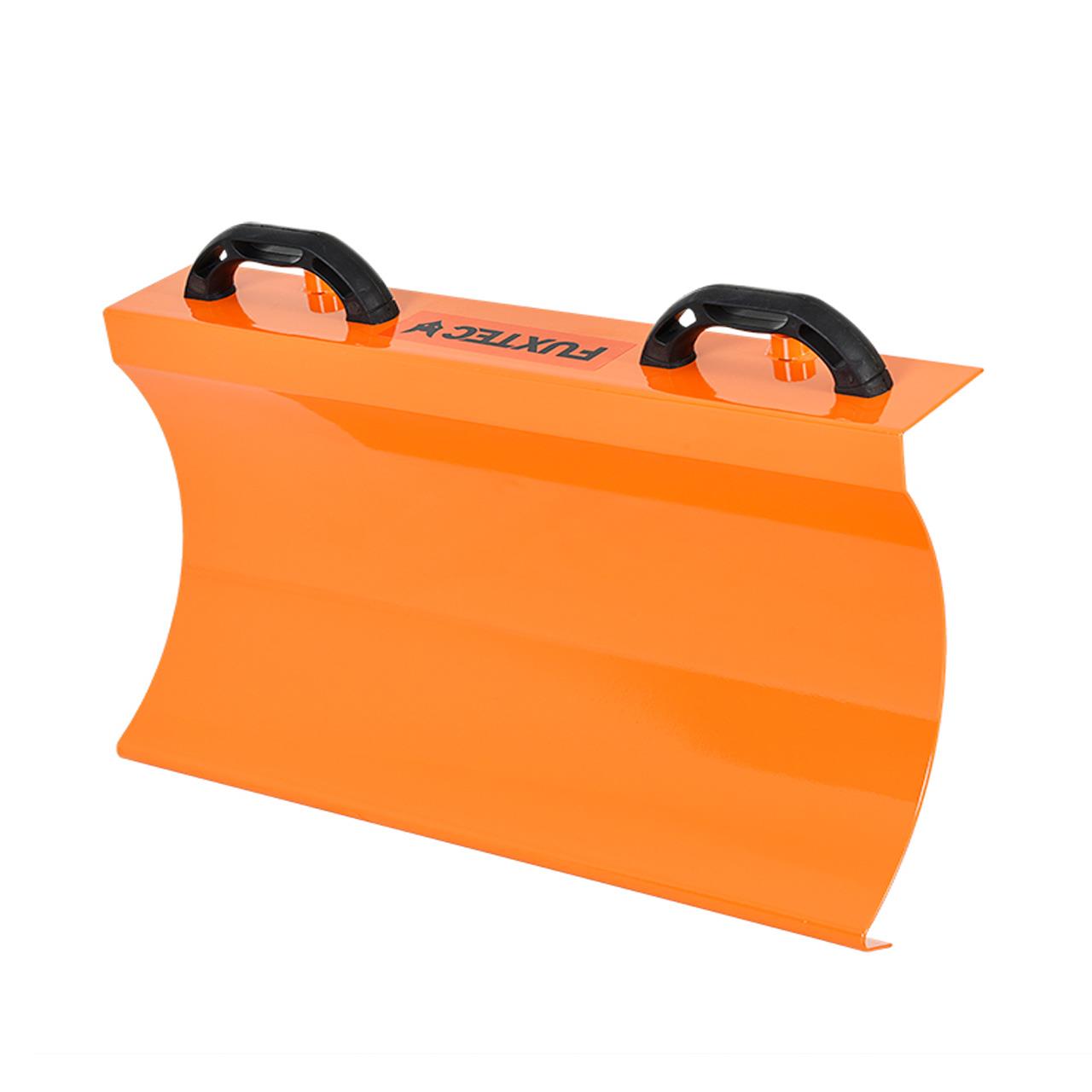 B-WARE FUXTEC Benzin Kehrmaschine Set FX-KM196-SET3 mit Schneeschild und Kehrgutsammelbehälter