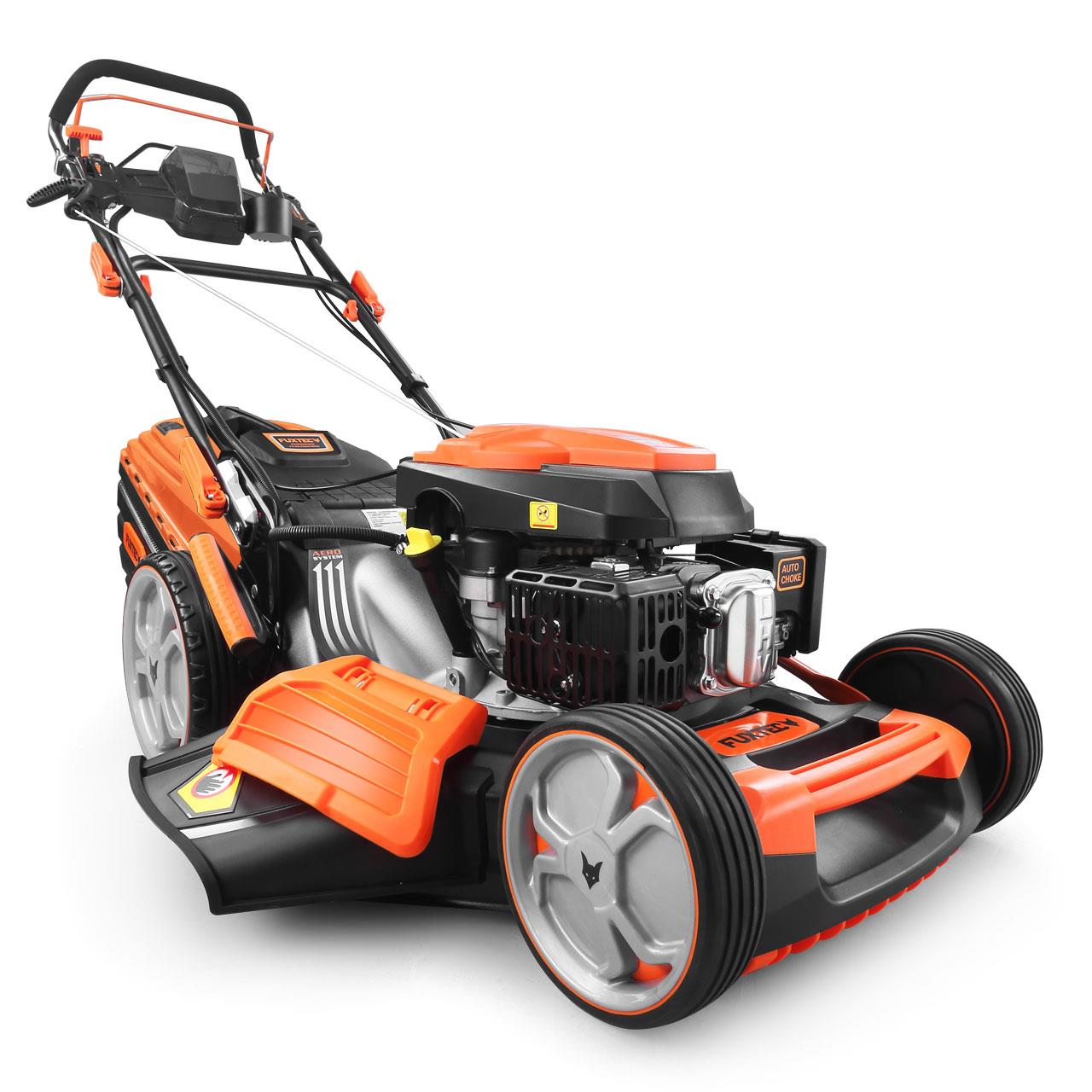 Bild 1 B-WARE Benzin Rasenmäher FX-RM5396PeS-PRO mit E-Start und regulierbarem Selbstantrieb