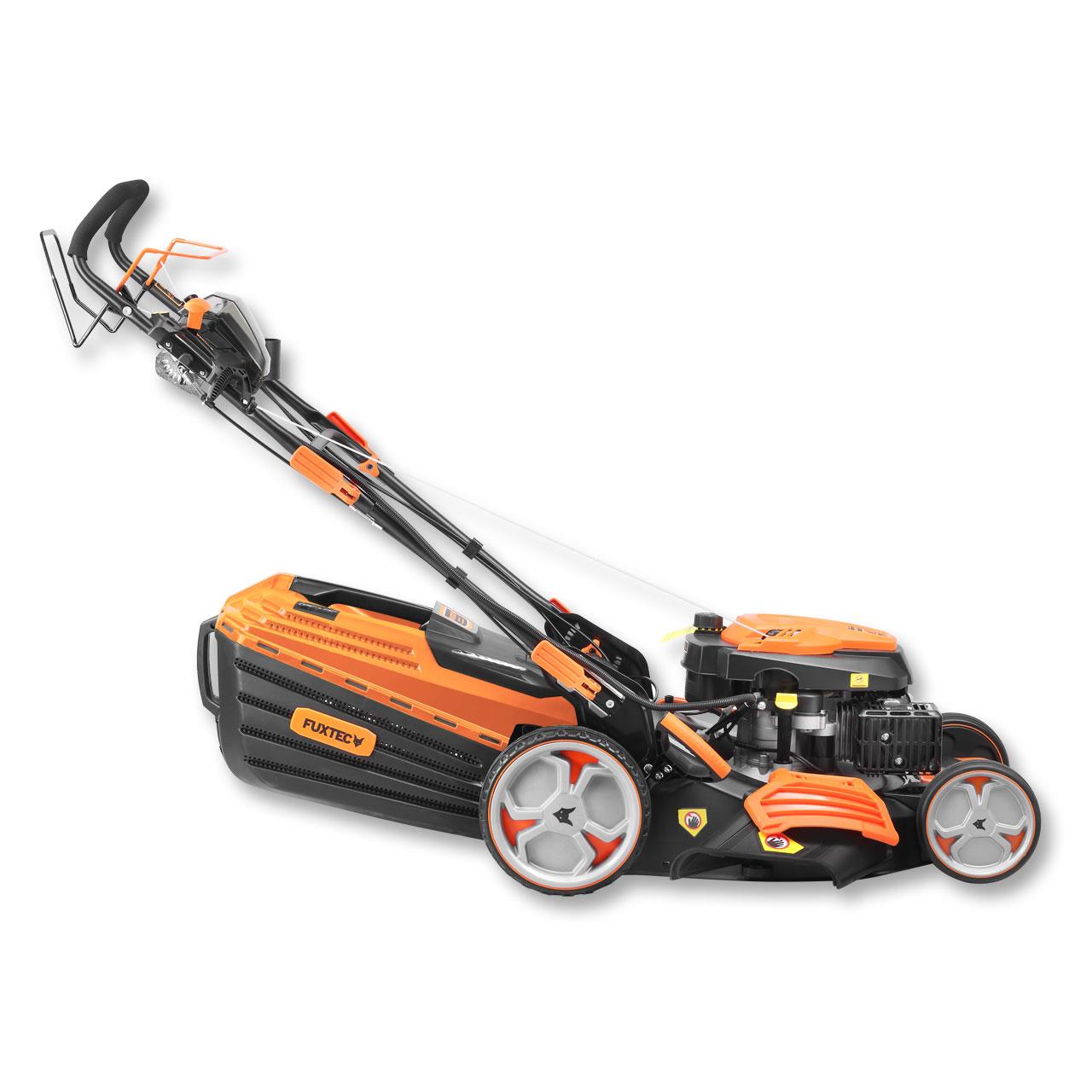 Bild 1 B-WARE Benzin Rasenmäher FX-RM5396PeS-PRO mit E-Start und regulierbarem Selbstantrieb