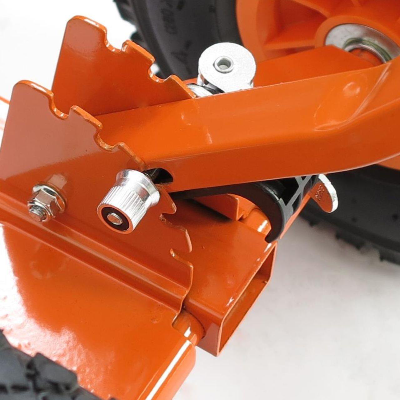 Bild 1 B-WARE FUXTEC Schneeschaufel mit Räder Schneeschieber
