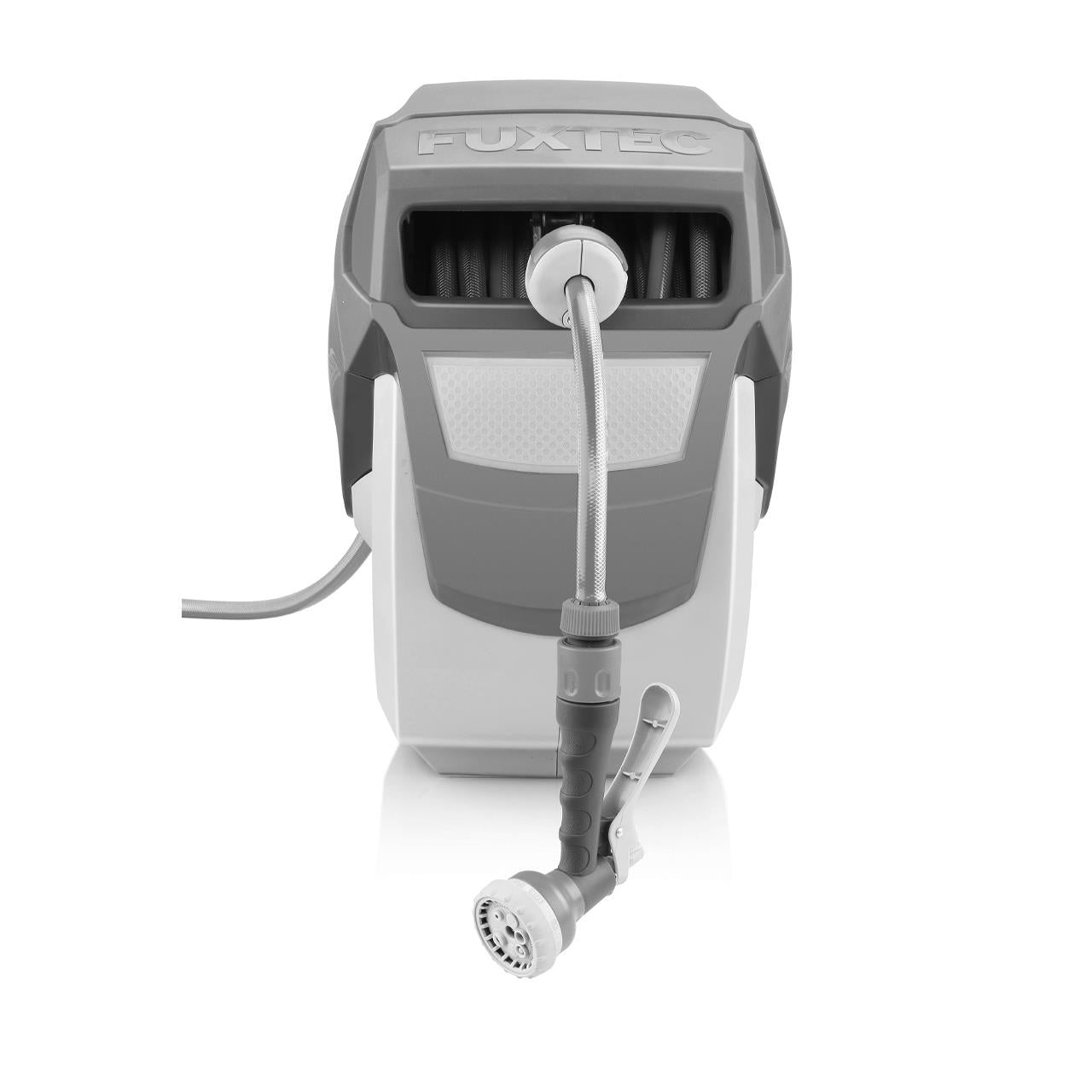 Bild 1 B-WARE FUXTEC Wasserschlauchaufroller 20m rund FX-WSA20G Grau