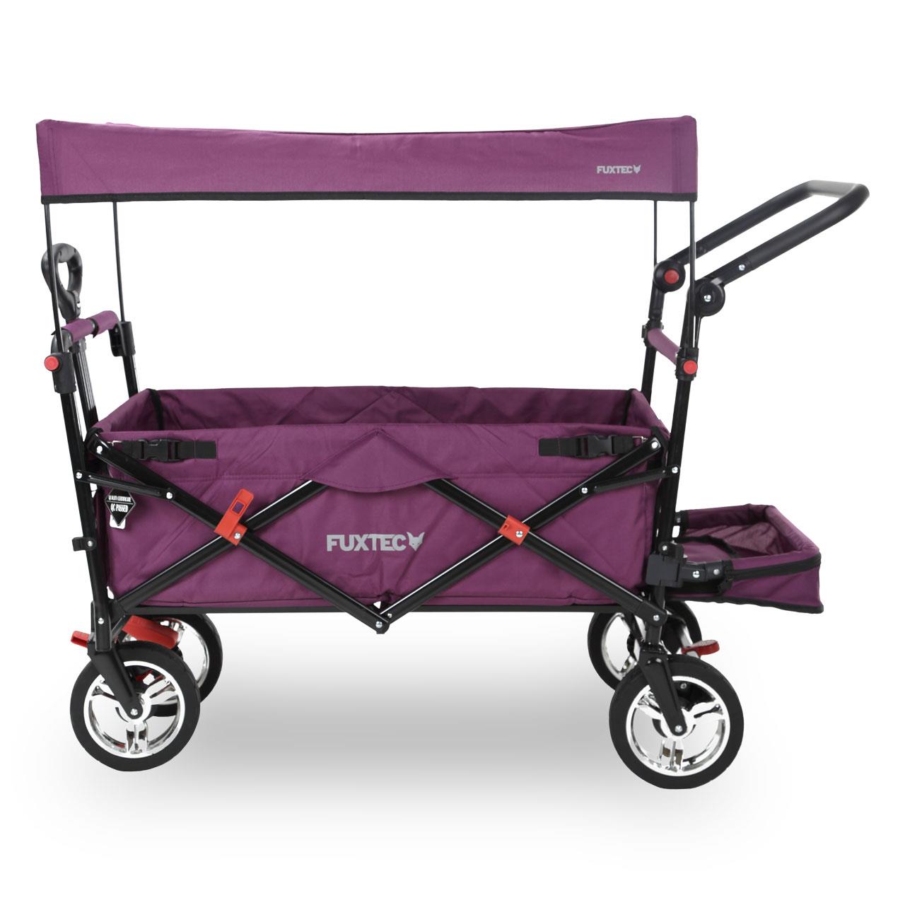B-Ware FUXTEC Bollerwagen FX-CT800 mit UV-geschütztem Sonnendach,Schiebegriff & Innenraumverlängerung