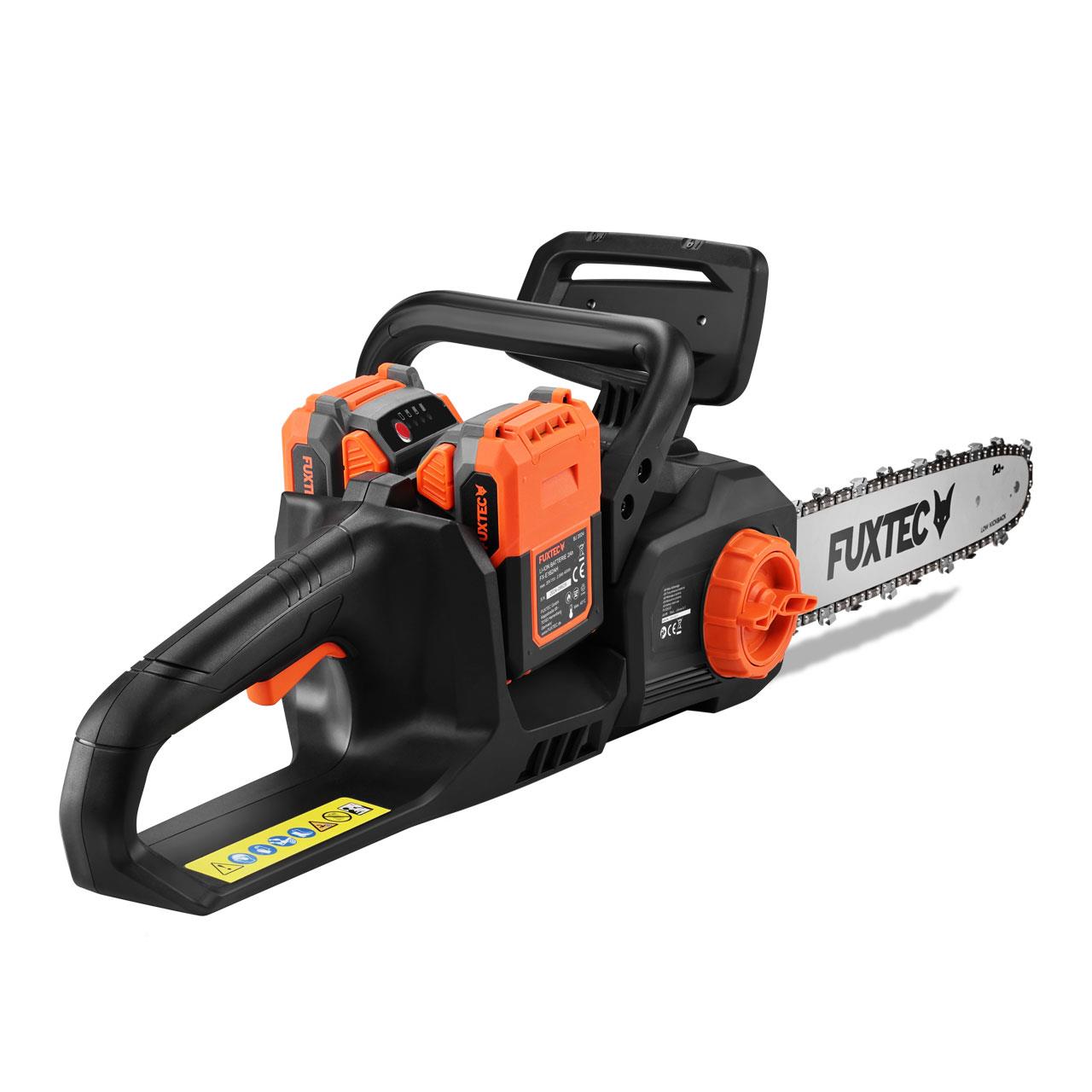 B-WARE FUXTEC 2x20V Akku Kettensäge FX-E2KSSET mit Akku und Ladegerät