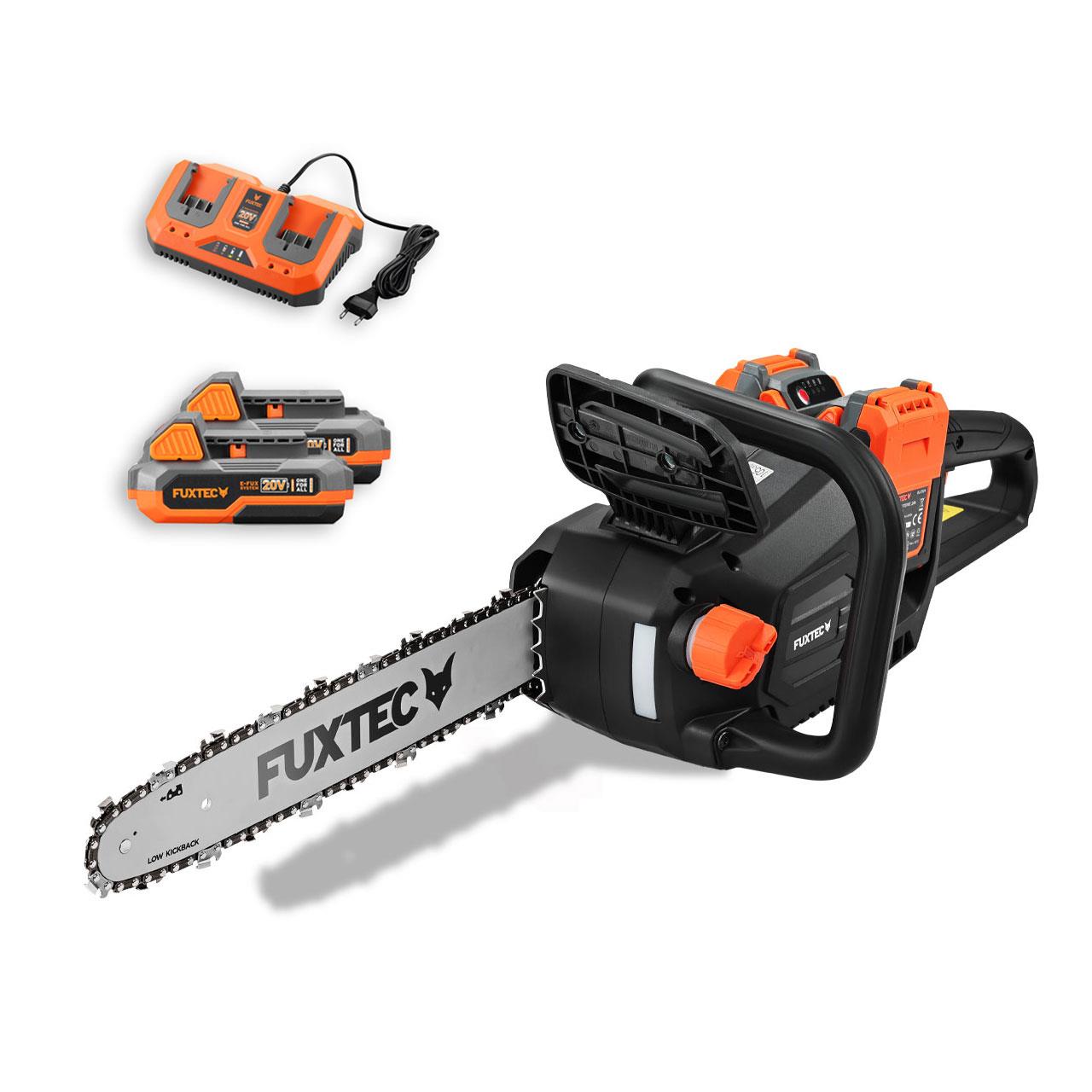 Bild 1 B-WARE FUXTEC 2x20V Akku Kettensäge FX-E2KSSET mit Akku und Ladegerät