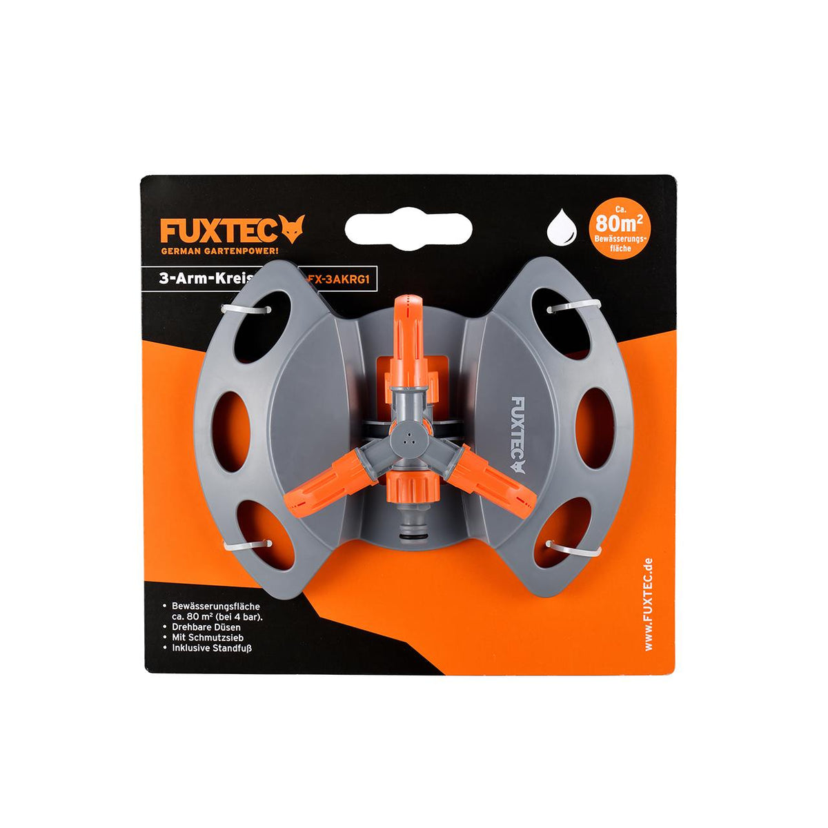 Bild 1 B-WARE FUXTEC 3-Arm-Kreisregner FX-3AKRG1