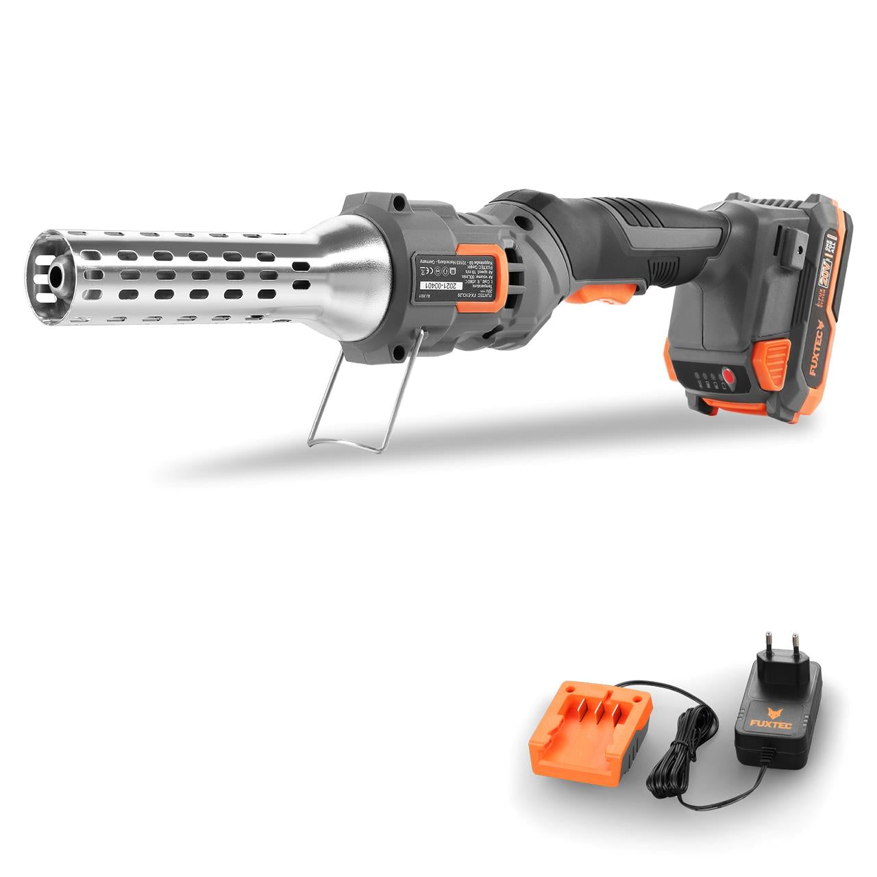 B-WARE FUXTEC 20V Akku Anzünder FX-E1CL20 SET mit 1 x Akku 2Ah, 1 x Ladegerät 1A