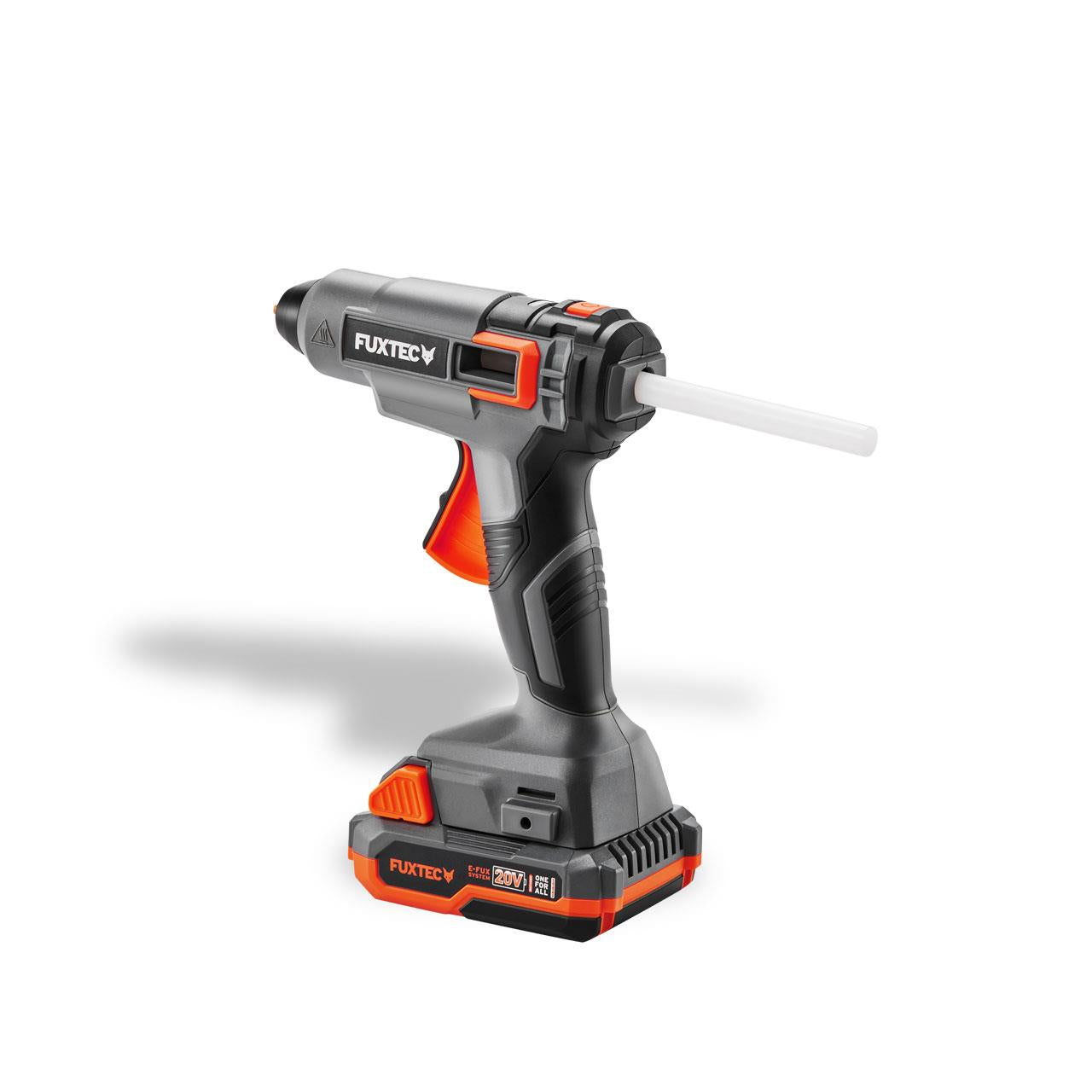 B-WARE FUXTEC 20V Akku Heißklebepistole FX-E1GG20 SET - mit 1x Akku 2Ah, 1x Ladegerät 2.4A