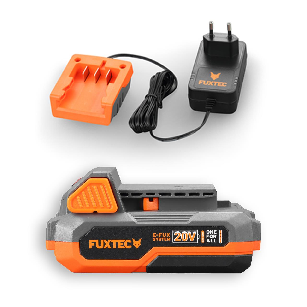 B-WARE FUXTEC 20V Akku Heckenscheren FX-E1HS20 SET mit 1 x Akku 2Ah, 1 x Ladegerät 1A