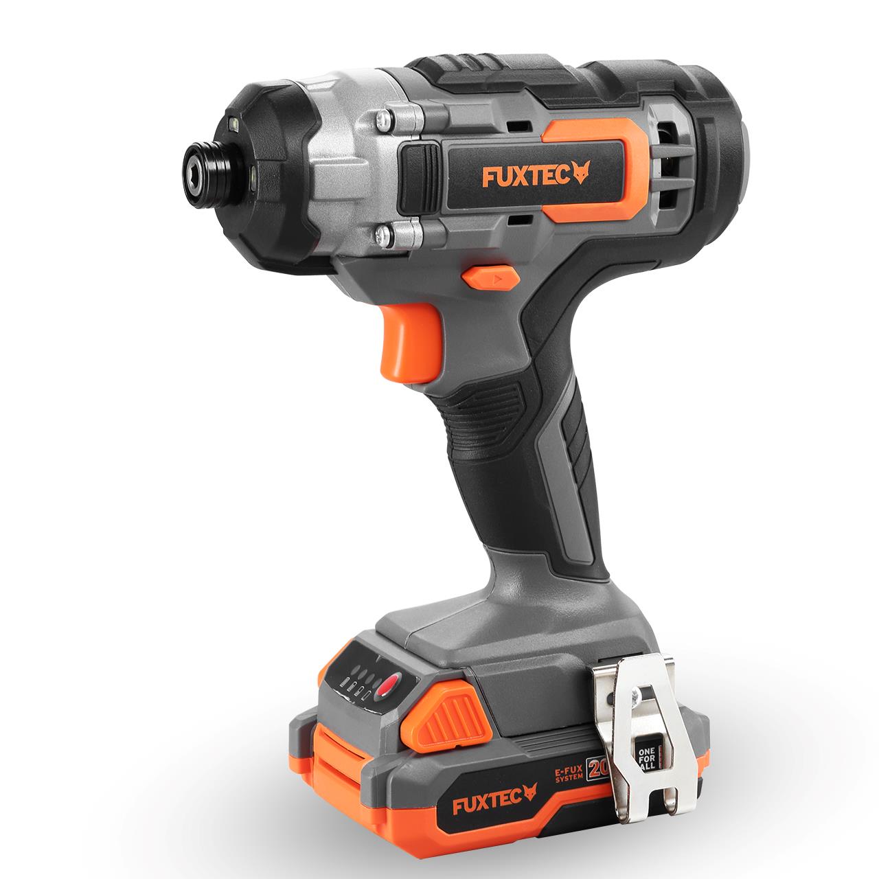 B-WARE FUXTEC 20V Akku Schlagbohrschrauber FX-E1IS20 SET mit 1 x Akku 2Ah, 1 x Ladegerät 1A