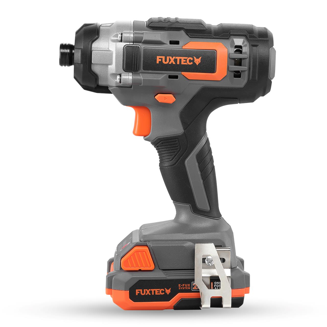 B-WARE FUXTEC 20V Akku Schlagbohrschrauber FX-E1IS20 SET mit 1 x Akku 2Ah, 1 x Ladegerät 1A