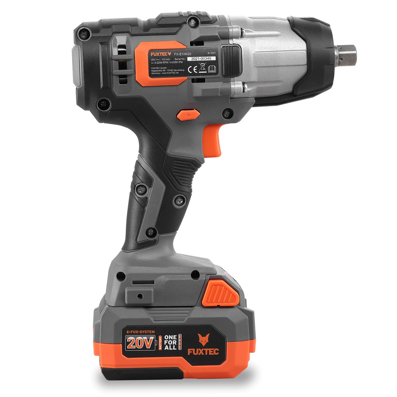 B-WARE FUXTEC 20V Akku Schlagschrauber FX-E1IW20 SET mit 1 x Akku 4Ah, 1 x Ladegerät 1A