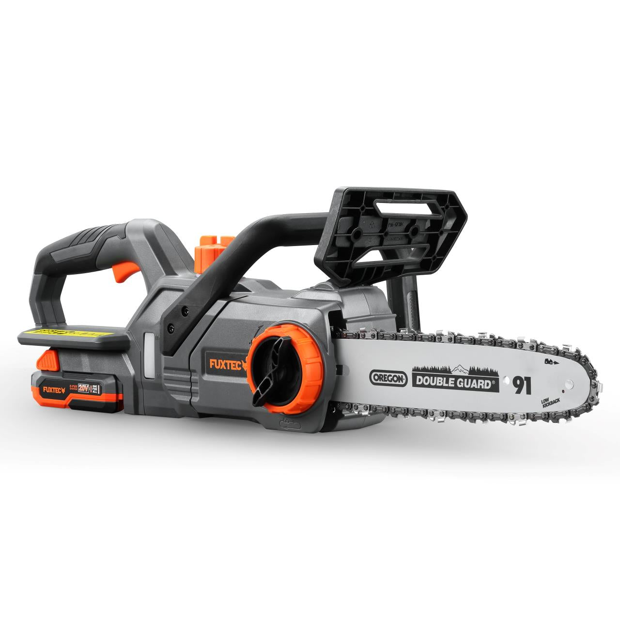 B-WARE FUXTEC 20V Akku Kettensäge FX-E1KS20 SET 2 mit 1 x Akku 2Ah, 1 x Ladegerät 2,4A