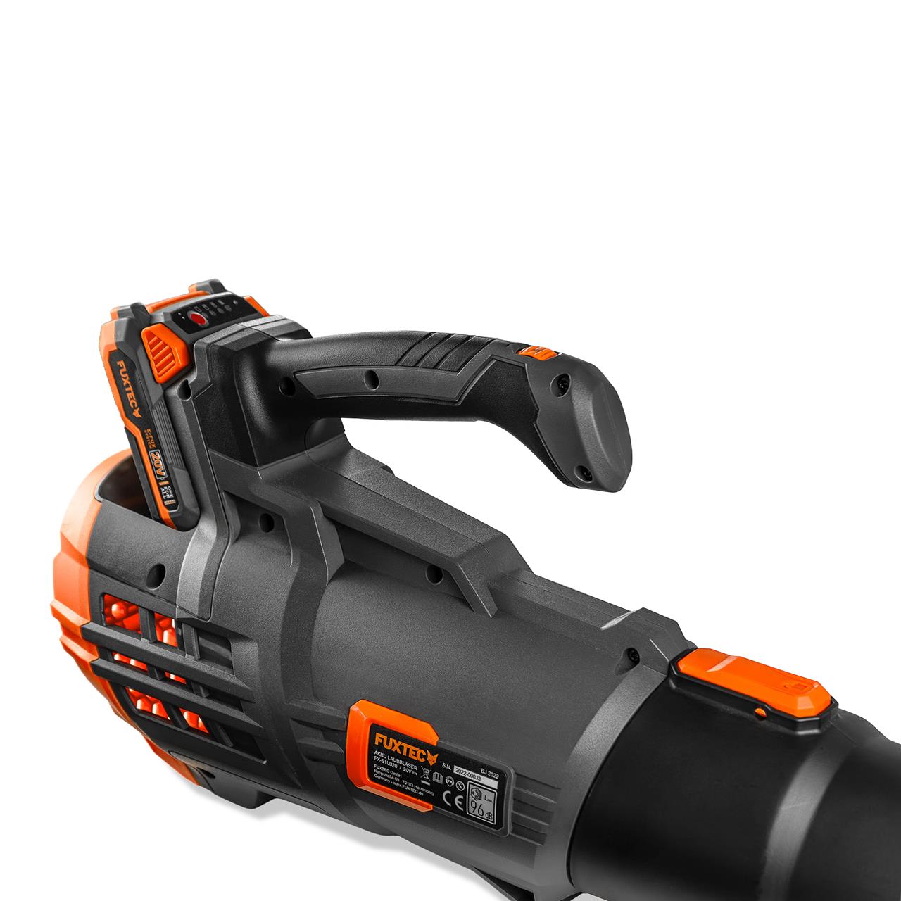 B-WARE FUXTEC 20V Akku Laubbläser FX-E1LB20 SET 1 mit 1 x Akku 4Ah, 1 x Ladegerät 2,4A
