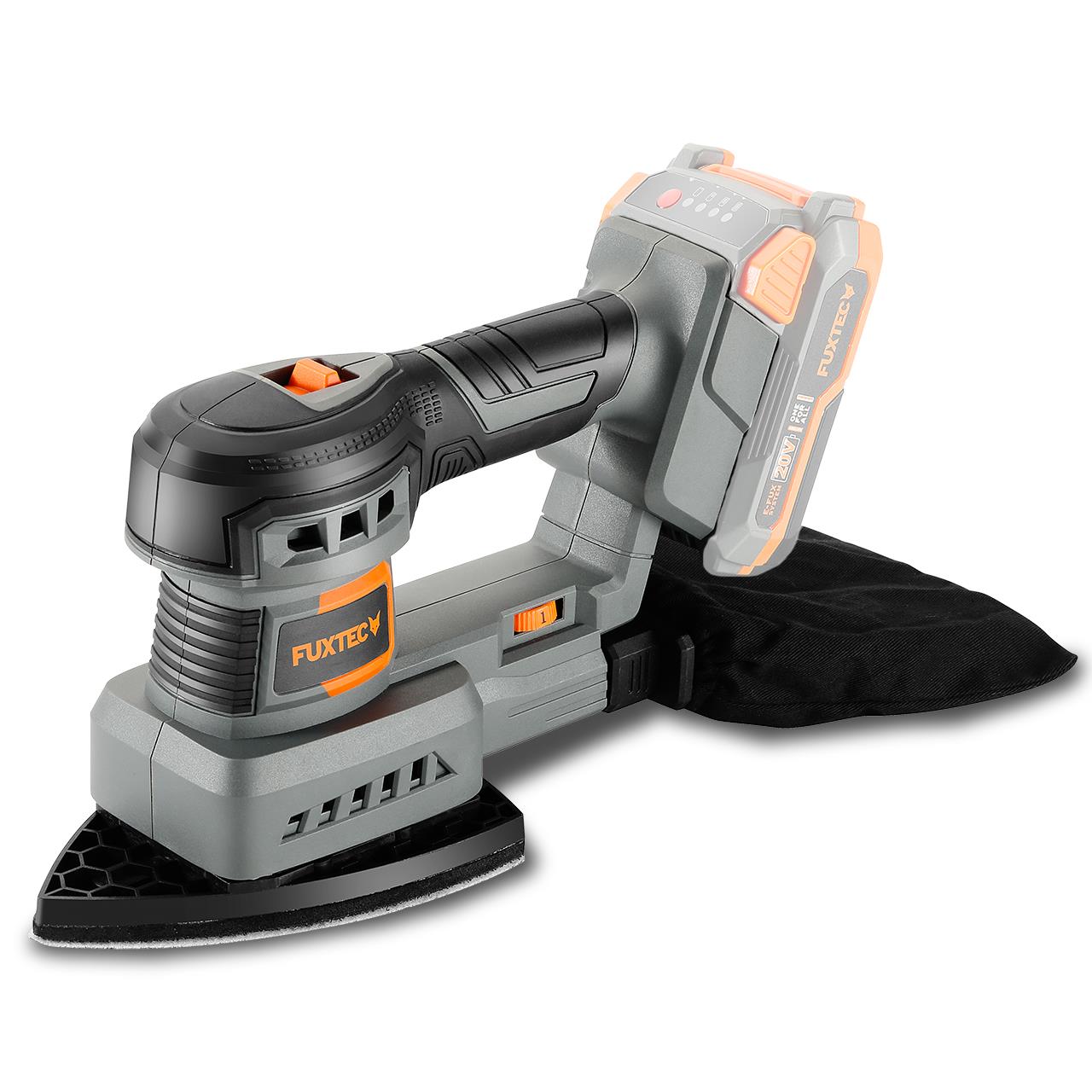 B-WARE FUXTEC 20V Akku Schwingschleifer FX-E1MS20 ohne Akkupack, ohne Ladegerät