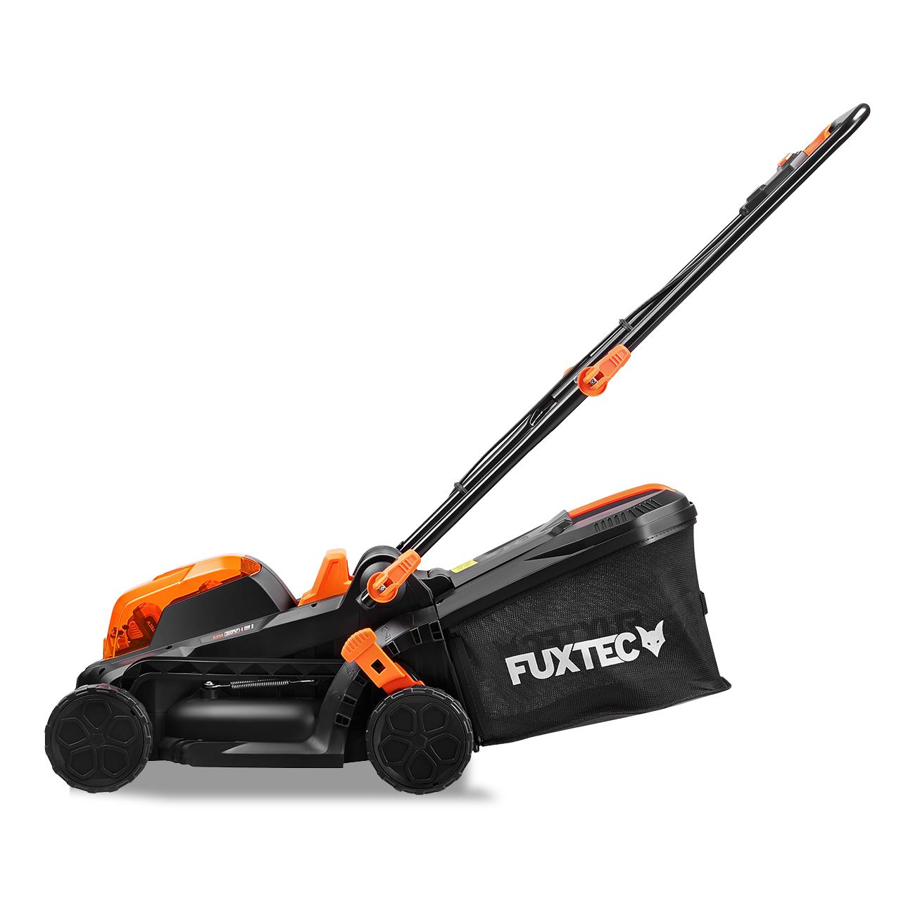 B-WARE FUXTEC 40V Akku Rasenmäher FX-E1RM20 SET mit 2 x Akku 2Ah, Doppel-Ladegerät 2,4A