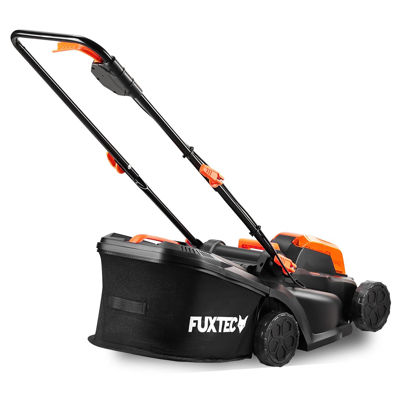 FUXTEC 40V Akku Rasenmäher FX-E1RM20 SET mit 2 x Akku 2Ah, Doppel-Ladegerät 2,4A