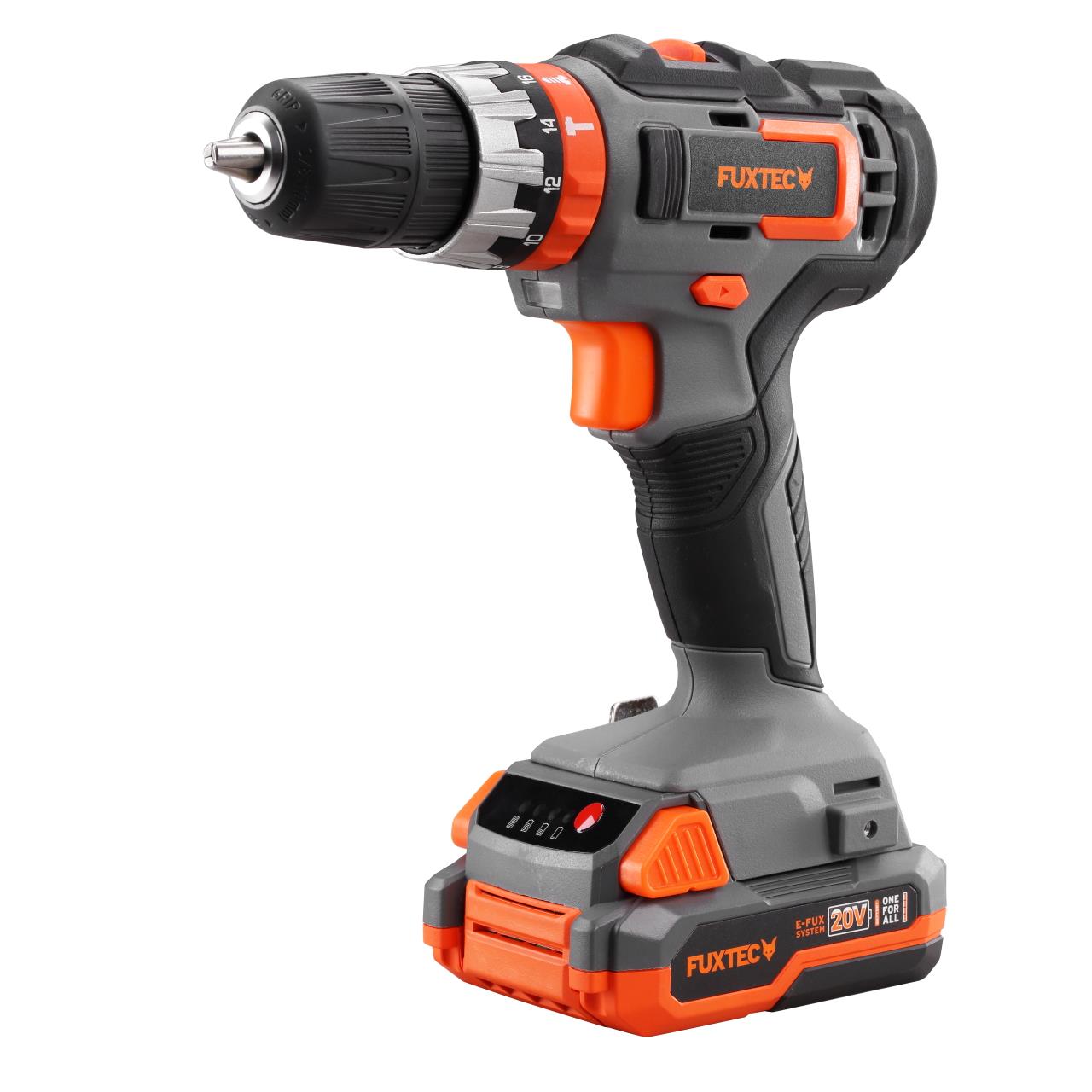 B-WARE FUXTEC 20V Akku Schlagbohrschrauber FX-E1SBS20 SET mit 2 x Akku 2Ah, 1 x Ladegerät 1A