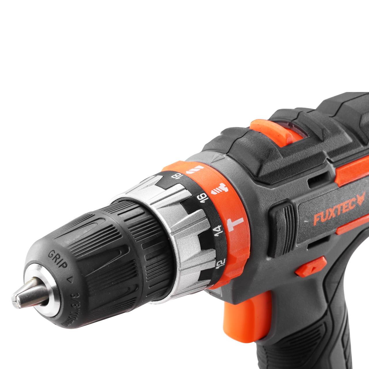 B-WARE FUXTEC 20V Akku Schlagbohrschrauber FX-E1SBS20 SET mit 2 x Akku 2Ah, 1 x Ladegerät 1A