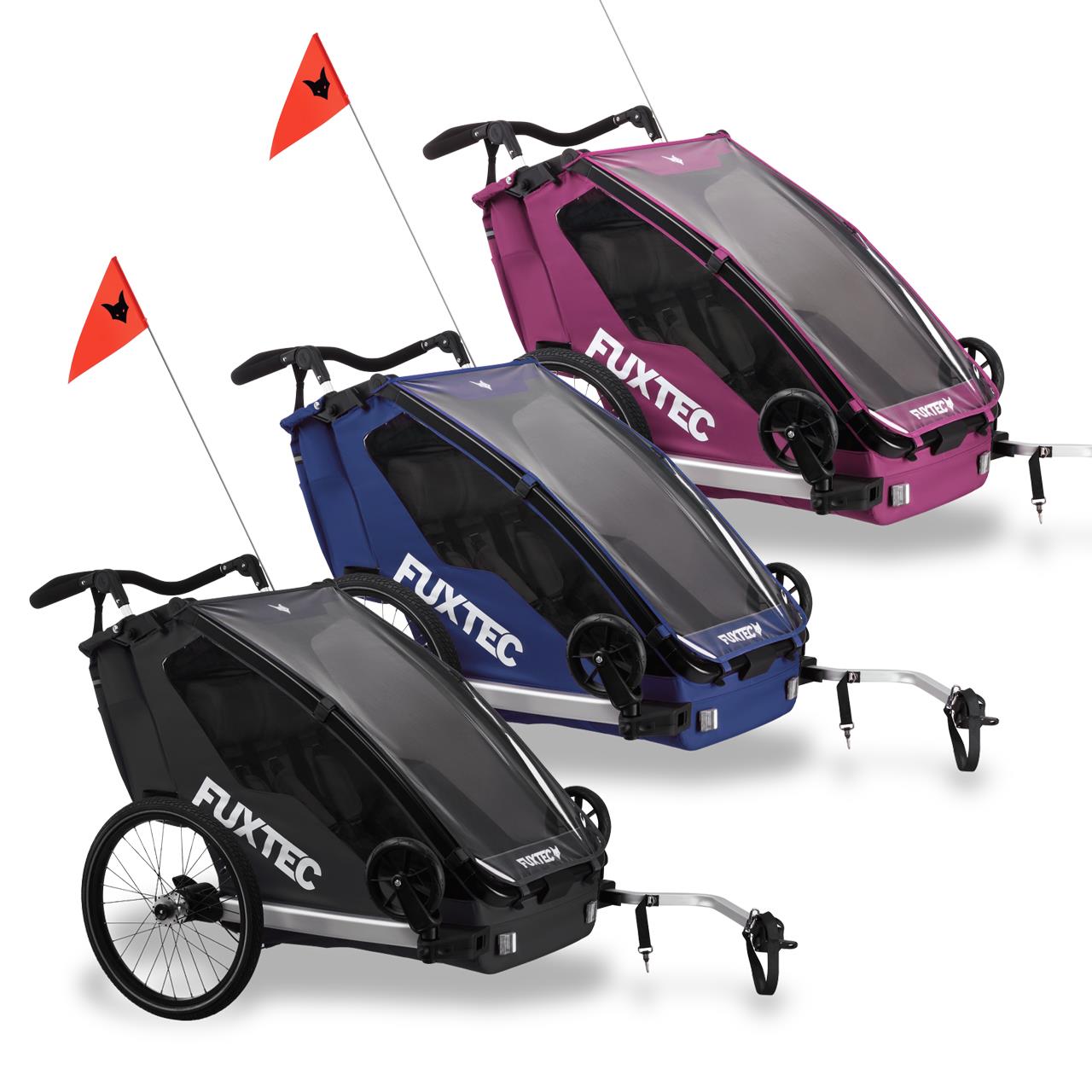FUXTEC Fahrradanhänger/Jogger FX-FA1-SET mit Jogger-Rad