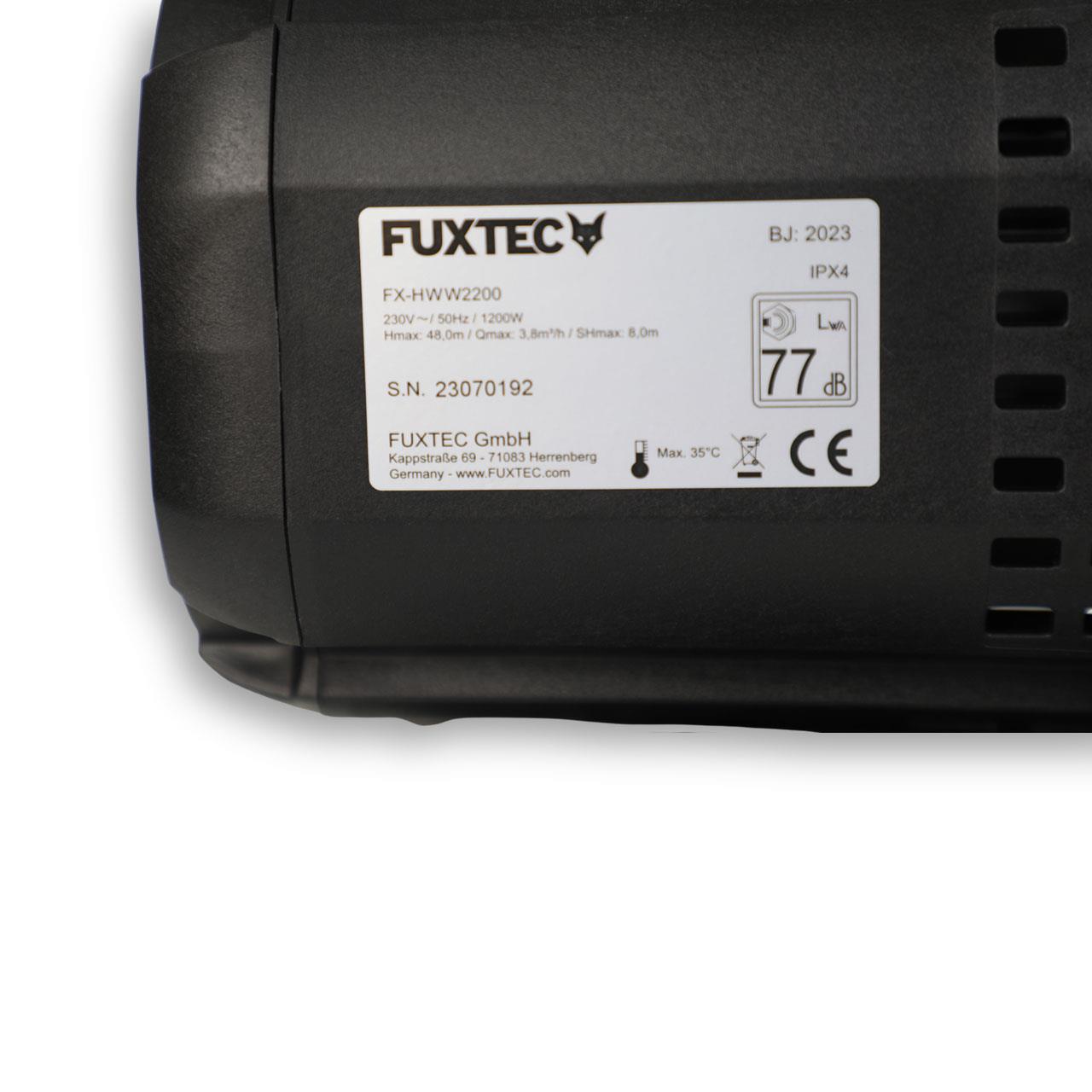 B-WARE FUXTEC Druckkessel Hauswasserwerk FX-HWW2200