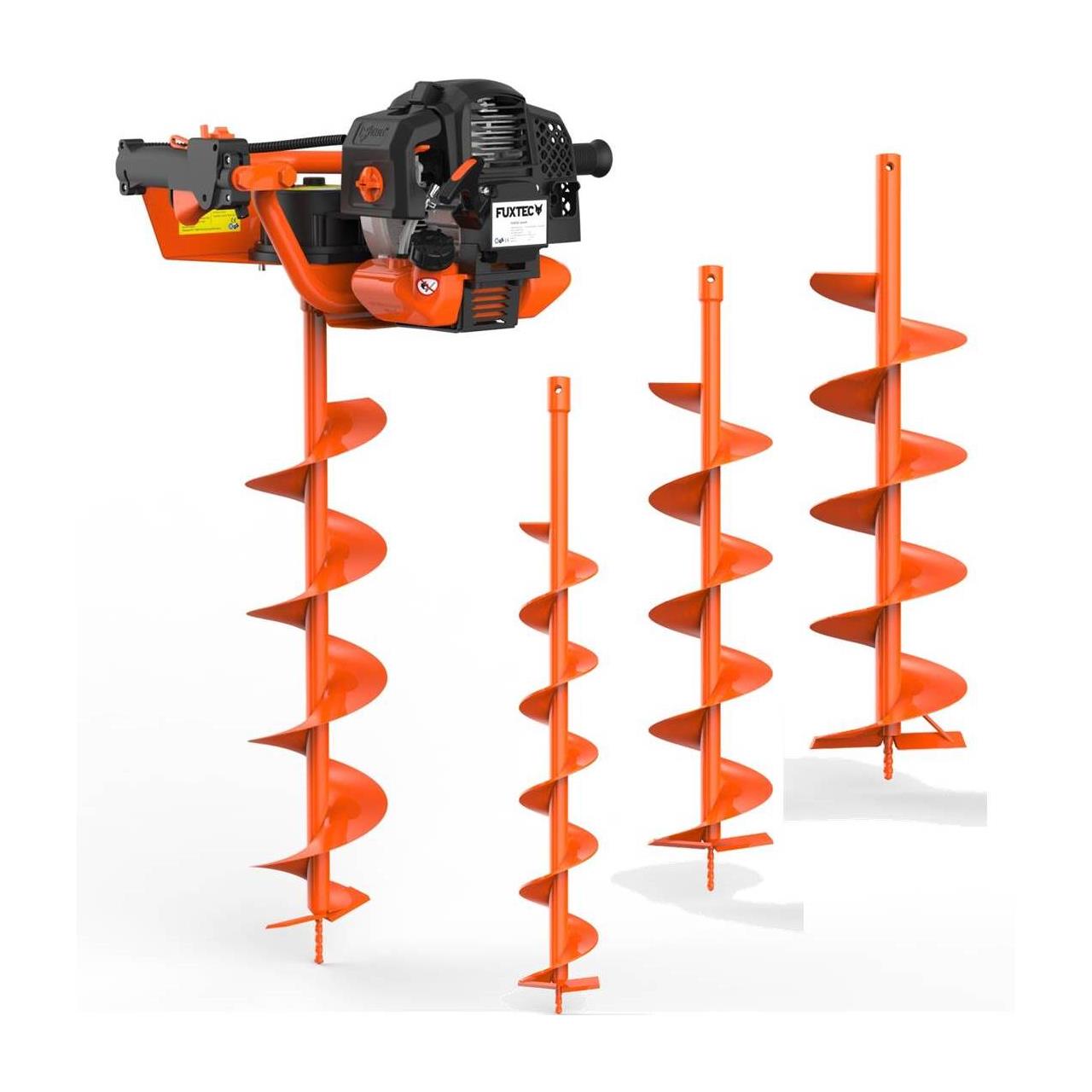 B-WARE FUXTEC FX-EB152 Erdbohrgerät inkl. 100,150,200mm Aufsätze